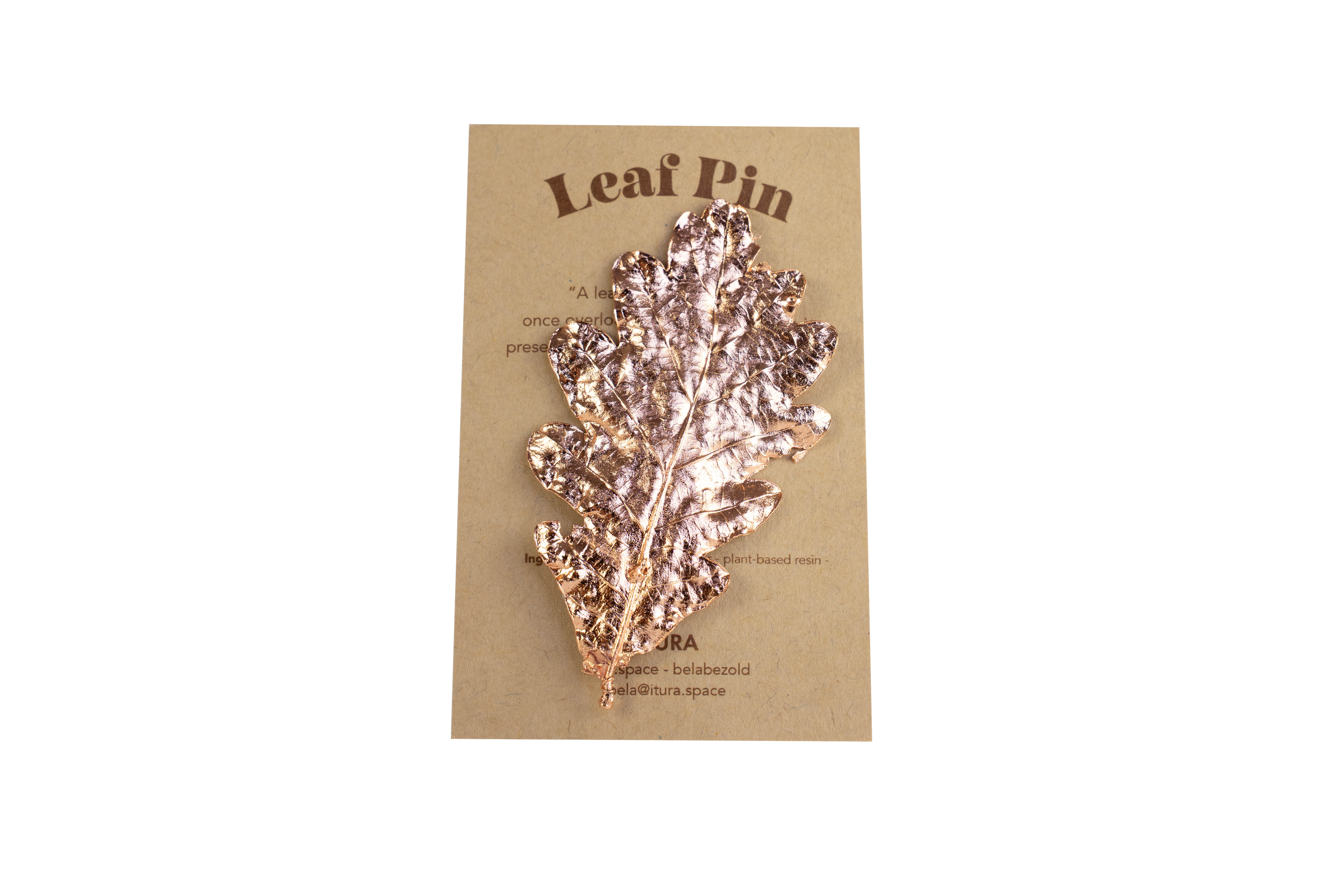 Leaf Pins - Copper Plated leaves that you can wear