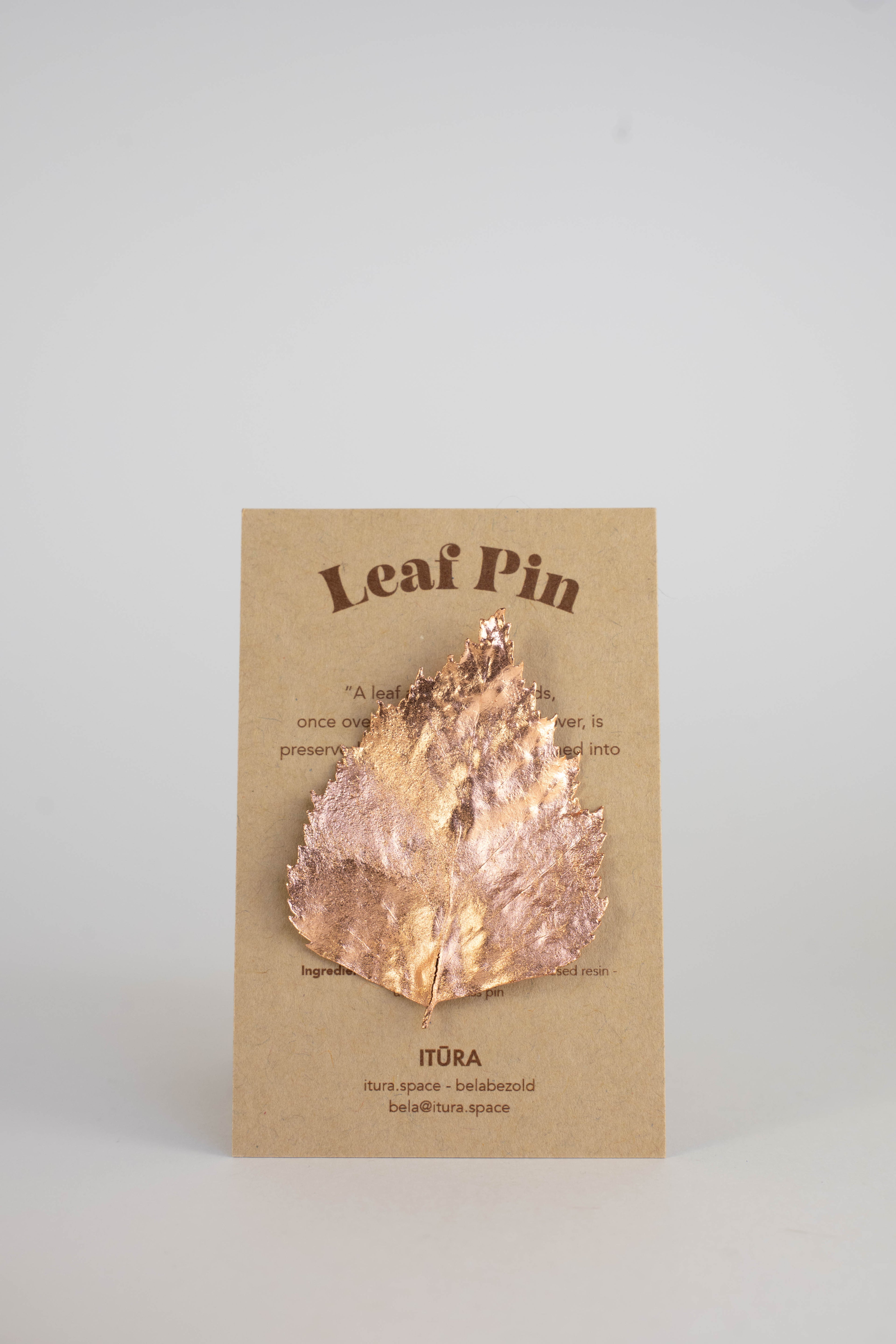 Leaf Pins - Copper Plated leaves that you can wear