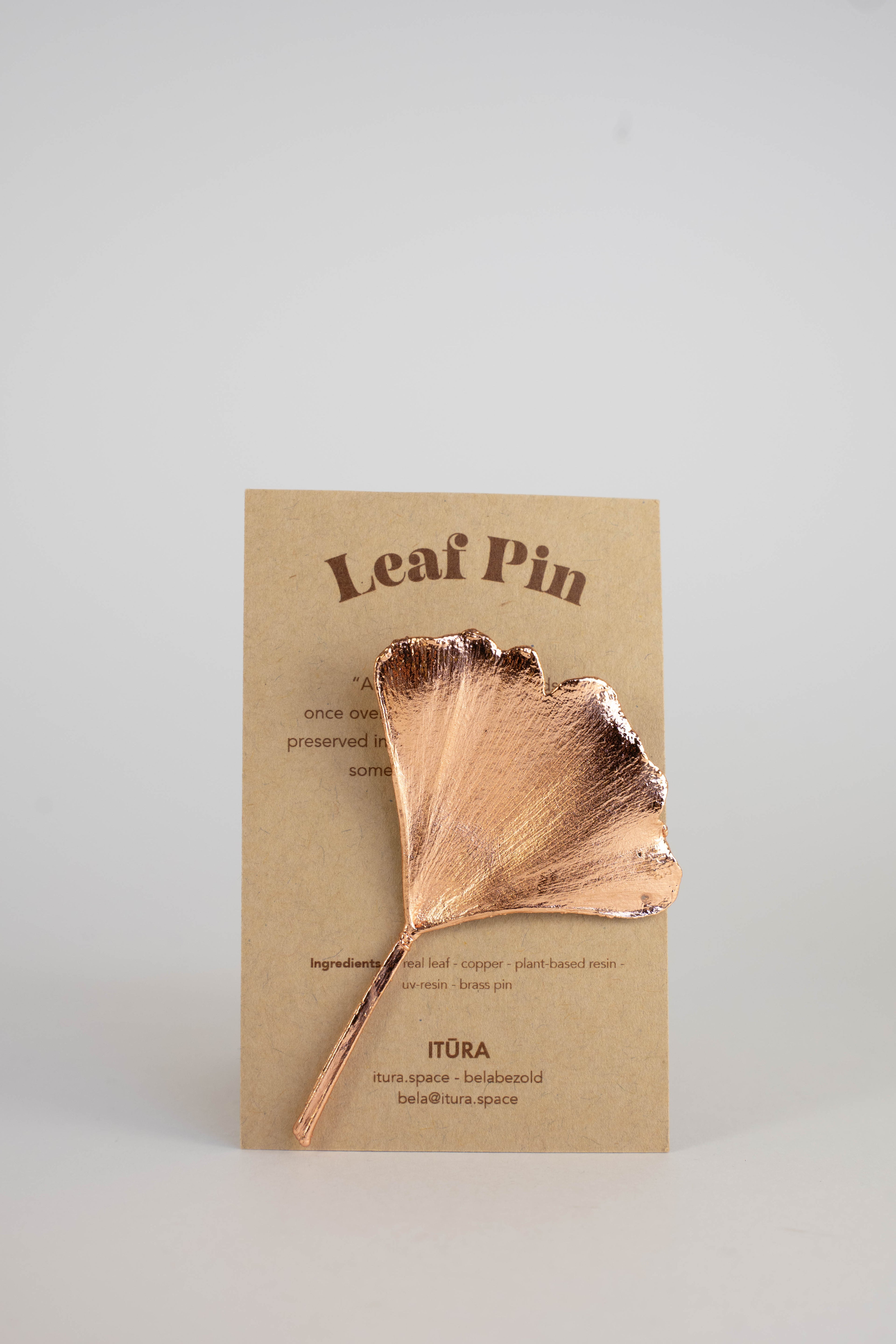 Leaf Pins - Copper Plated leaves that you can wear