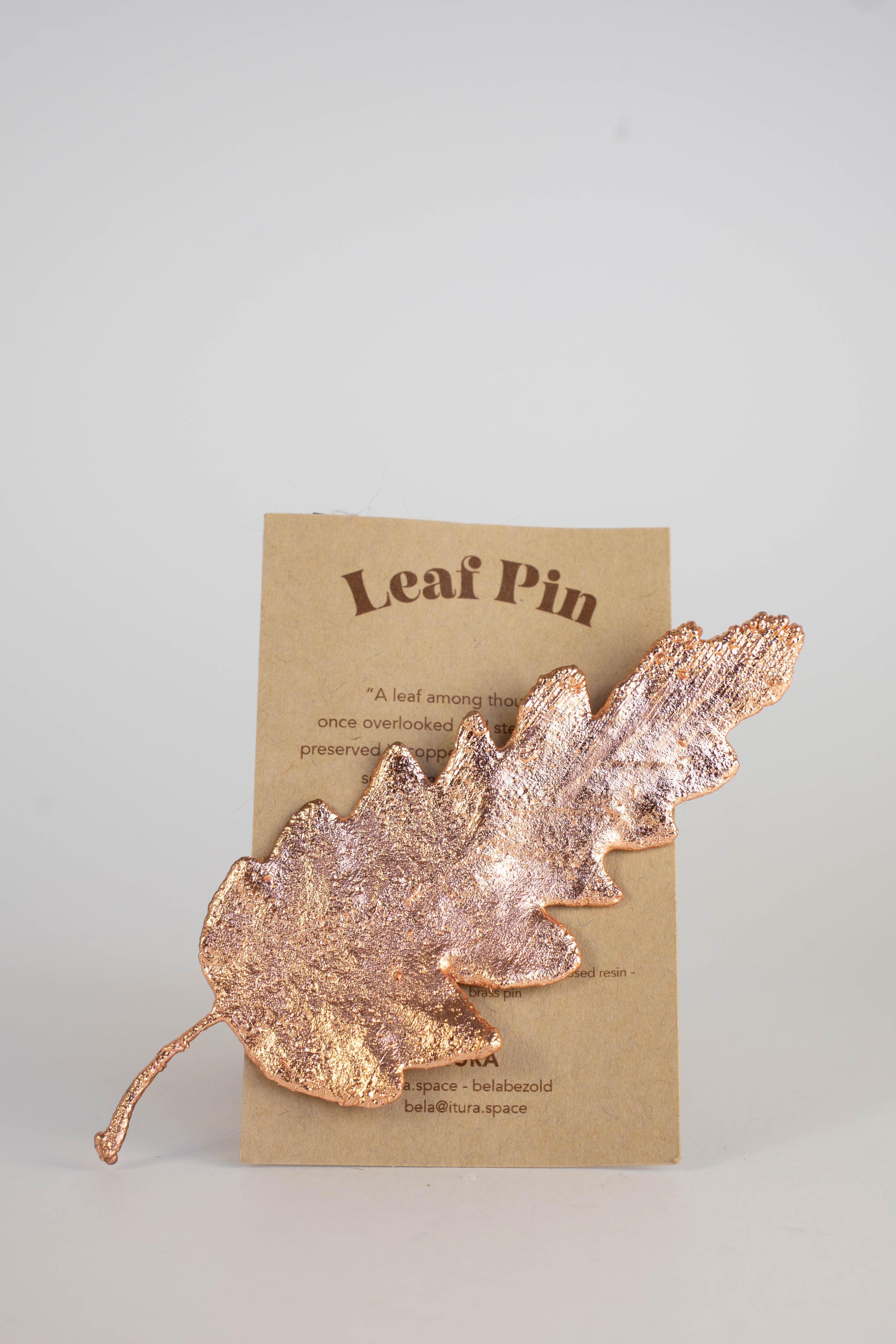 Leaf Pins - Copper Plated leaves that you can wear